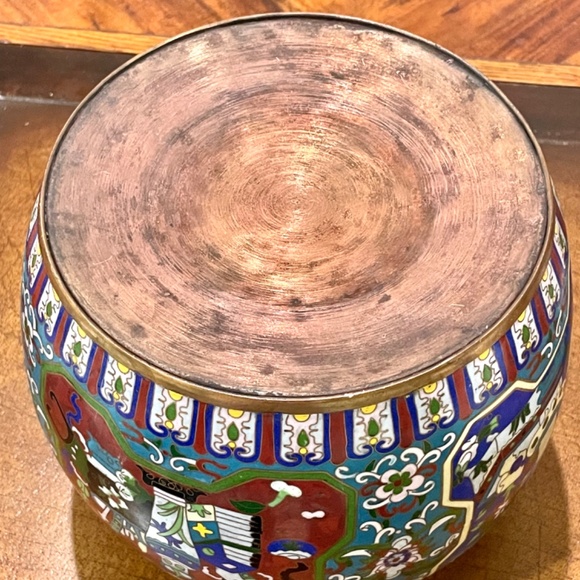 Antique Chinese Cloisonné Enamel Ginger Jar - Picture 11 of 14
